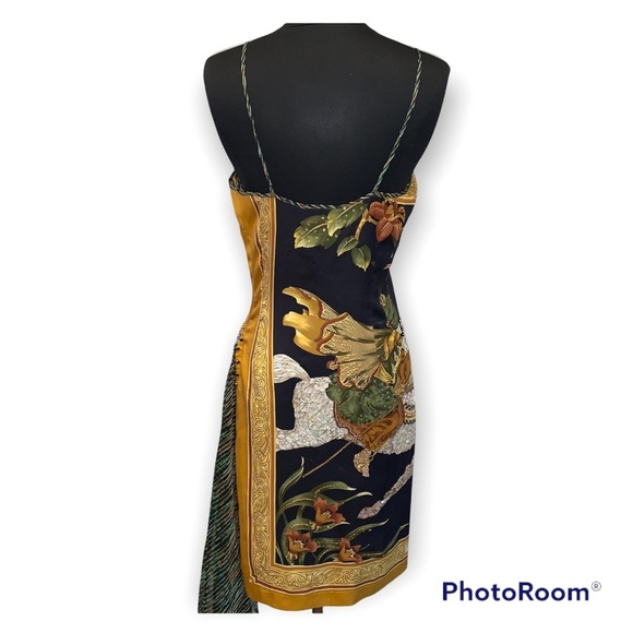 NEW Cynthia Rose Silk Salvatore Ferragamo Scarf Dress size Small - Picture 4 of 13